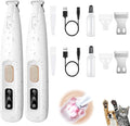 2PCs Dog Paw Trimmer with LED Light,35dB Low Noise Precision Pet Paw Trimmer for Dogs Cats Grooming Clippers,Safety Electric Paw Hair Trimmer for Paws,Ears,Rump,Face,Eyes,Dog by Unknown