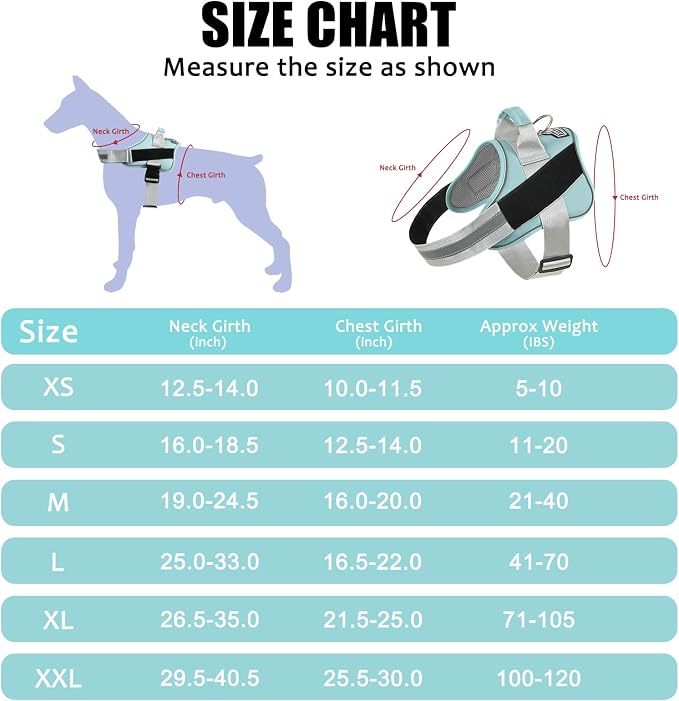 Dog Harness, No-Pull Reflective Dog Vest, Breathable Adjustable Pet Harness with Handle for Outdoor Walking - No More Pulling, Tugging or Choking - Image 4