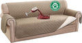 Turquoize 100% Waterproof Sofa Covers Couch Cover Sofa Cover for Dogs Couch Protector Triple Non-Slip Sofa Slipcover for 3 Cushion Couch Furniture Protector for Pets, Kids,Dog (XL Sofa 78", Khaki) by Turquoize