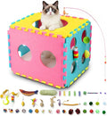 41 Pcs Interactive Cat Toys for Indoor Cats, Kitten Toys with Soft Pillow, Catnip Toys, Chew Rope, Feather Wand, Springs and Balls for Indoor Kittens by MOYMO
