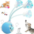 Speedy 2.0 Tail Interactive Cat Toys for Indoor Cats, Automatic Cat Toy with Elastic Mesh Tail, Electric Rolling Ball on Carpet, Chirping and Motion Activate Cat by Unknown
