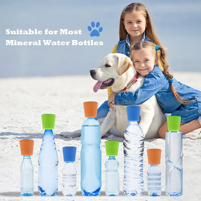 Silicone Dogs Shower Sprayer Head Attachment - Pet Shower Cap Sprinkler | Portable Outdoor Shower Heads for Camping, Hiking, Beach - Fits Most Plastic Mineral Water Bottle, 1 Pack Green - Image 6