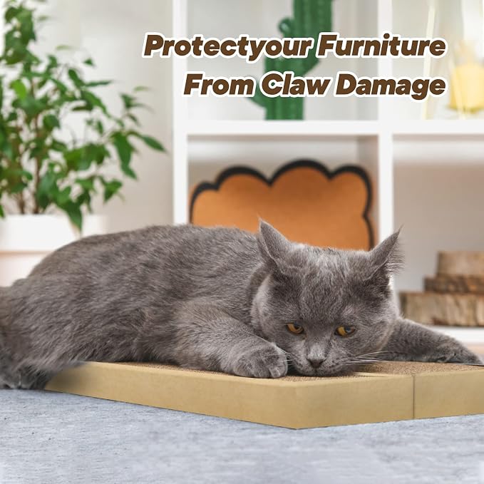HappyFreeSX Splicing Cat Scratch Pad: Cat Scratchers for Indoor Cats, Cat Scratching Pad, Cat Scratcher Cardboard, Cat Scratching Pad, Premium Scratch from Cats, Double-Sided Design - Image 8