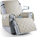 TAOCOCO Waterproof Recliner Chair Covers 30 Inch Wide, Oversized Recliner Covers for Recliner Chair with Pocket, Recliner Slipcovers with Straps Furniture Protector for Kids Pets (30'', Cream) by TAOCOCO
