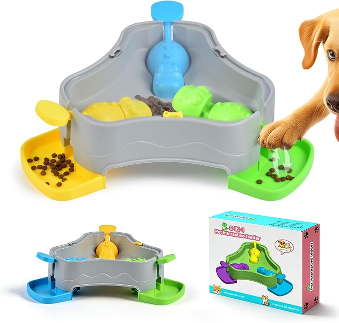 Interactive Dog Toys, Dog Puzzle Toy Treat Dispensing Dog Toys, Dog Enrichment Toys for Mental Stimulation, Slow Feeder Dog Puzzle for Small Medium Dogs, Interactive Cat Toy Cat Puzzle Feeder by Unknown
