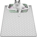 Cat Litter Mat for Litter Box, Silicone Large Cat Litter Trapping Mat - 28x19 in, Waterproof & Non-Slip, Durable & Easy Clean, Light Grey by JSXZWOO