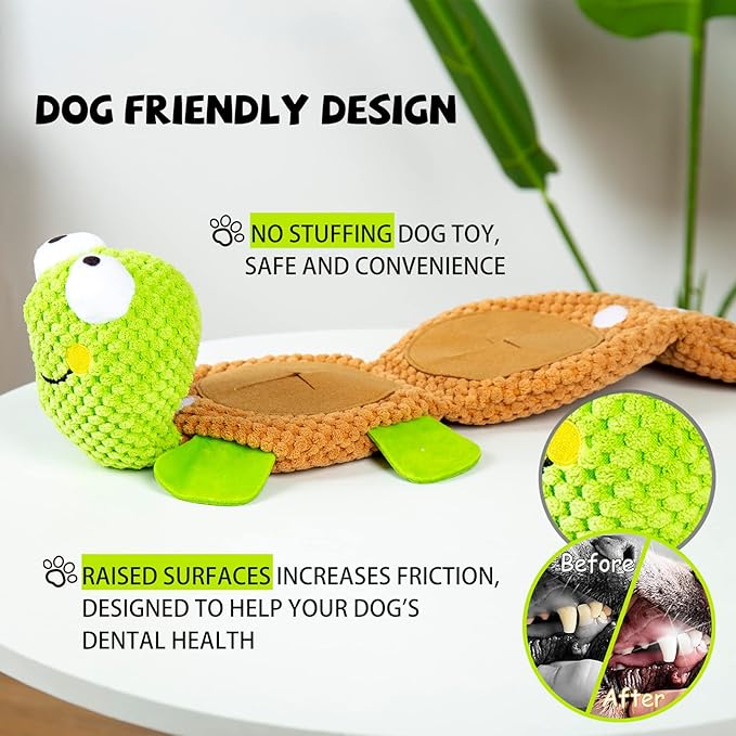 lilfrd Dog Puzzle Enrichment Toy, Squeaky Crinkle Plush Turtle Puppy Toy | Mental Enrichment, Energy Release, Perfect for Small Medium Large Dogs - Image 4