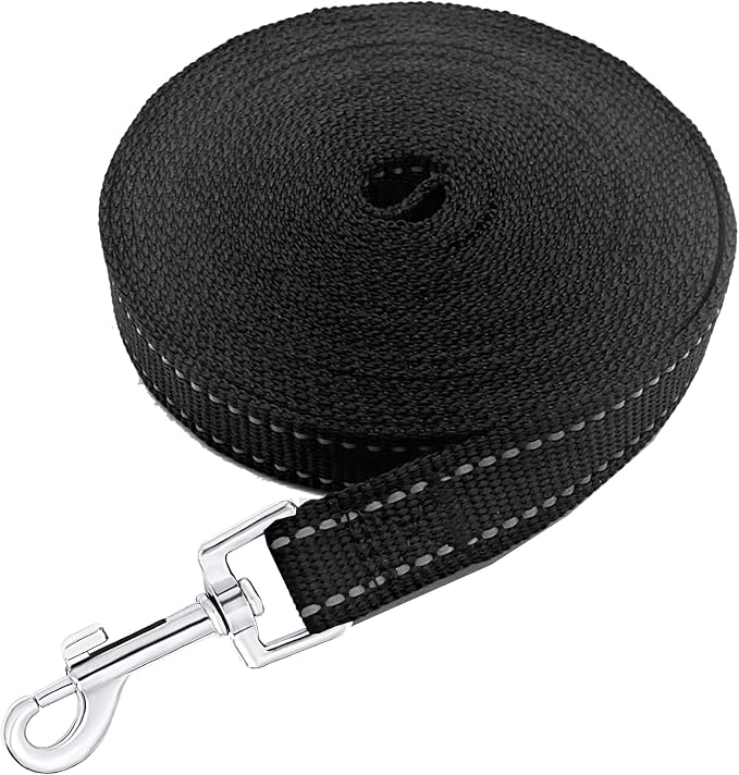 Nylon Training Dog Leash for Small Medium Dogs, 15ft 20ft 30ft 50ft 100ft Reflective Long Leash Dog/Puppy Lead for Obedience Recall Training, Camping - Image 3