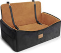 Dog Car Seat for Large Medium Sized Dogs Under 55 lbs, Dog Booster Seat for 2 Small Dogs with Detachable Washable Cover and Cushion, Memory Foam Pet Car Seat with 2 Safety Belts and Storage Pockets by JOEJOY