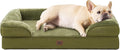 EHEYCIGA Orthopedic Dog Bed Medium Size Dog, Waterproof Washable Pet Beds | Non-Slip Bottom and Egg-Crate Memory Foam Dog Couch Bed with Washable Removable Cover, Olive Green by EHEYCIGA