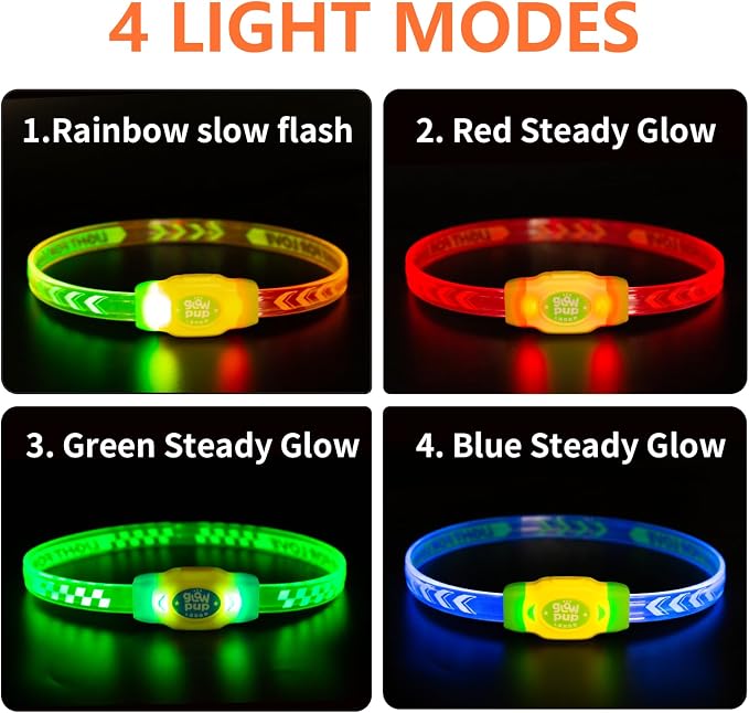 LaRoo LED Light Up Dog Collar, Type-C Rechargeable, Multi-Color Glowing Safety Pet Collar, Cuttable IP67 Waterproof, Night Walk High Visibility Collar Safety Dog Light for Small Medium Dogs (Green) - Image 5