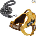 AUROTH Dog Harness and Leash Set for Medium Sized Dog, No Pull Dog Vest | with 5.25FT Dog Leash, Breathable Soft Padded, No choke, Reflective Tactical, Easy to Put on & Take Off - Turmeric Medium by AurothPets