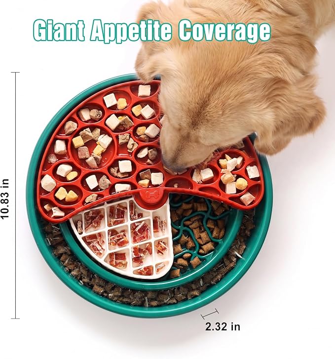 3-Level Slow Feeder Dog Bowl, Interactive Puzzel Toy & Lick Mat | Good for Dog’ sHealthy & Calmer Eating, Reduces Boredom and Anxiety, Non-Slip, BPA-Free, for Medium & Large Dogs - Image 8