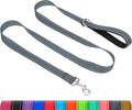 Taglory Reflective Dog Leash for Small Dogs, 3/4in x 6ft, Grey | Ideal for Night Walking, Strong for Sudden Pulls, Lightweight & Gentle on the Neck, Soft Padded Handle by Taglory