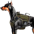 Heavy-Duty Tactical Dog Harness for Large Dogs, No Pull Adjustable Reflective Pet Vest with Molle System, K9 Military-Grade Control for Service Training, Outdoor & 10+ Breeds, Green Camo, Large by Bruvoalon