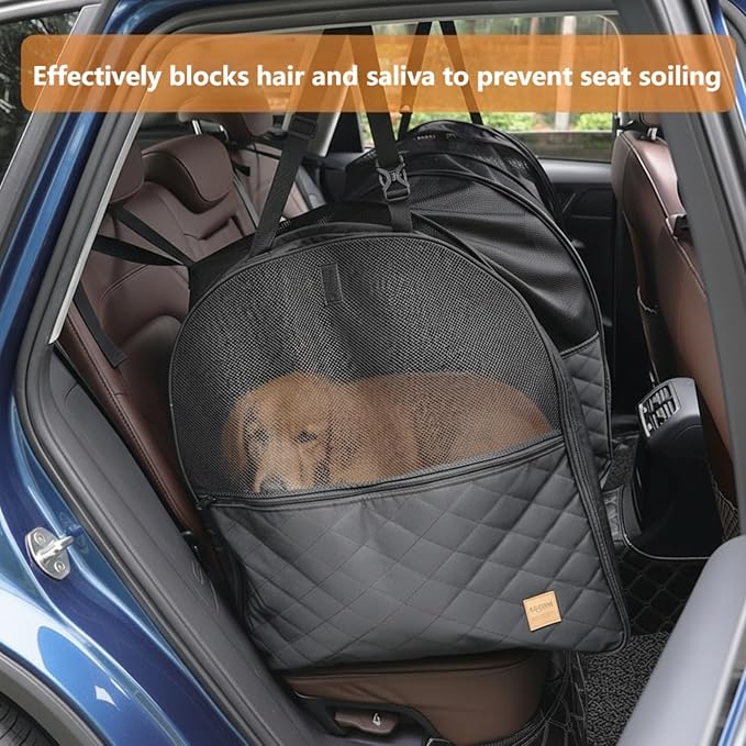 Soft Sided Collapsible Dog Crate for Car - XL Portable | Collapsible dog car crate folds small Secure straps for back seat, SUV & trucks. Portable for multiple dogs, area restriction - Image 3