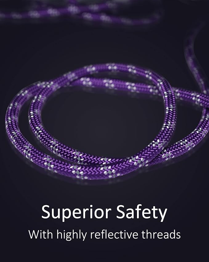 Long Rope Leash for Dog Training 16FT 30FT 50FT 100FT, Reflective Threads Check Cord Recall Training Agility Dog Lead for Large Medium Small Dogs, Dog Tie-out cable for Playing, Camping, or Backyard - Image 5