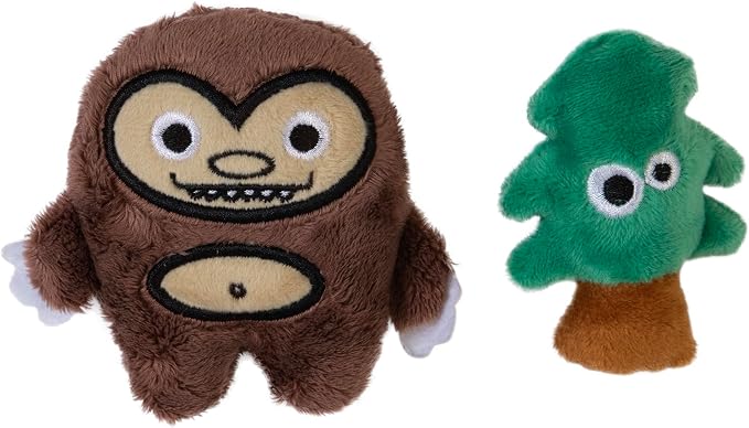 Mad Cat Sasquatch Woodland Catnip and Silvervine Plush Cat Toys, Pack of 2 | Mythical creature pair that sparks batting, kicking and cuddly play sessions for felines during active time at home daily - Image 2