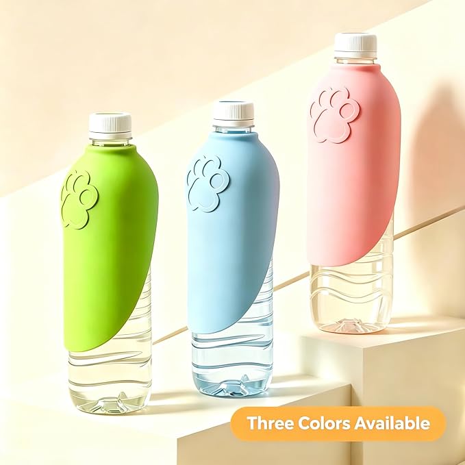 Portable Silicone Dog Water Bottle Adapter for Outdoor Travel 2PCS | Food-grade Silicone, Foldable Leaf Design, Fits Standard Water Bottles, Ideal for Walking & Hiking, Easy to Clean & Install - Image 2