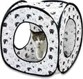 Andiker Cat Tent, 3 Holes Safe and Strong Cute Cats Tunnel Collapsible Easy to Carry Cat House for Indoor Cats Kittens Hiding Playing Training Sleeping (Square Black) by Andiker-ServingforYou