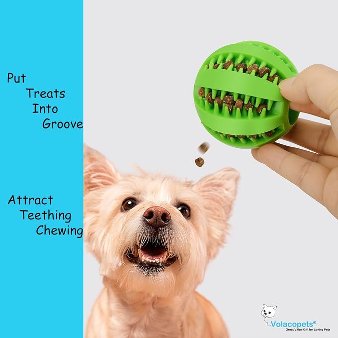 Volacopets 5 Different Functions Interactive Dog Toys, Puzzle Toys, Dog Balls for Medium Large Dogs, Dog Squeaky Balls, Food Treat Dispensing Toys - Image 3