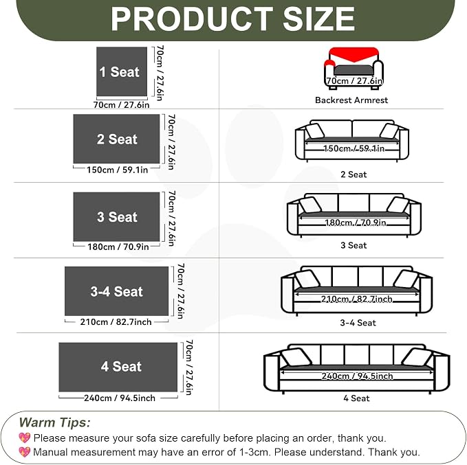 OTOB Couch Cover for Dogs Washable Pet Friendly, Non Slip Plush Fuzzy Love Seat Couch Covers Sofa Slipcovers, Geometric Jacquard Soft Pet Cushion Mat Protector All Seasons, (Dark Gray, 27.6" x 59.1") - Image 8