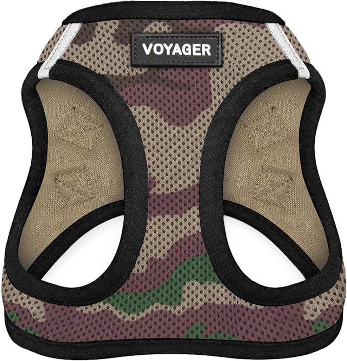 Voyager Step-in Air Dog Vest Harness - Army, Small | 14.5-16" in Chest, Reflective Bands, All Weather Breathable Air Mesh, Cats Compatible, Lightweight, Fast Drying by BestPetSuppliesLLC
