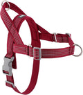No Pull Dog Harness with Handle, Adjustable Soft Mesh Padded Vest | Reflective Walking Harness with Front Clip for Small Medium Large Dogs, Quick Fit No Escape for Training, Red, L by Fortheloveofpets