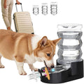 RIZZARI 7L Dog Water Bowl Dispenser:Black Stainless Steel Gravity Bowl | Built-In Filtration/Clear Water Reservoir/Spill-Resistant Design/Easy Water Monitoring/Food-Grade Materials/Indoor Daily Use by RIZZARI