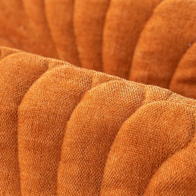 Set of 2 Palm Leaves Decorative Square Throw Pillow Covers Soft Chenille Plush Quilted Cushion Covers for Couch Sofa Bed (Orange,18"x18") - Image 3