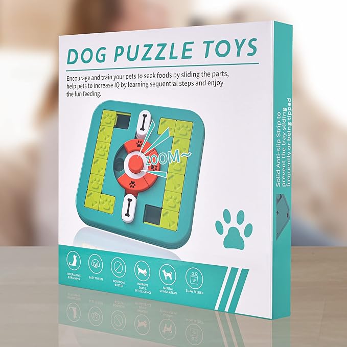 Dog Puzzle Toys, Treat Dispensing Dog Enrichment Toys for IQ Training and Brain Stimulation, Interactive Mentally Stimulating Toys as Gifts for Puppies, Cats, Dogs (M-Level 3) - Image 7
