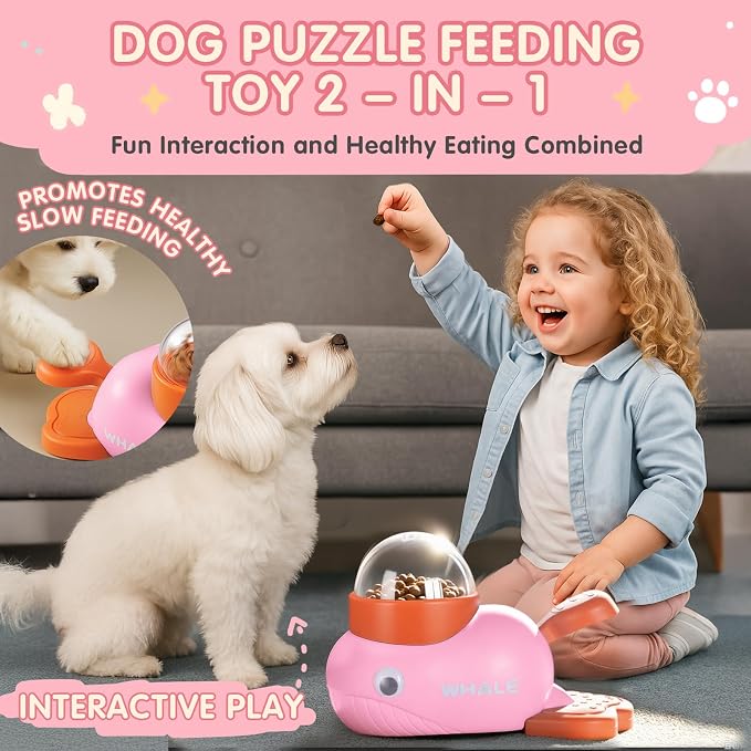 Interactive Dog Toys & Cat Toys for Indoor Cats, Dog Puzzle Toy Slow Feeder Bowl, Puppy Enrichment Toys, Interactive Cat Toys, Dog Feeder Puzzle Toy for Smart Dogs to Keep Them Busy - Image 2