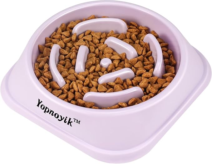 Slow Feeder Dog Bowls for Large Dogs | Non-Slip Base, Anti-Choking Design, Reduces Bloating & Overeating, Easy to Clean, 4 Cups by Yopnoyik