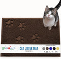 Andalus Medium Cat Litter Mat, Pack of 1 - Waterproof, Non-Slip & Easy to Clean Cat Litter Box Mat for Extra Efficient Pet Litter-Trapping, Brown (23.5” X 15.75”) by AndalusBrand