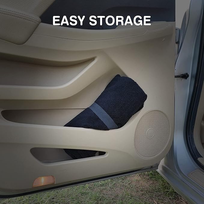 Leader Accessories Waterproof Towel Front Bucket Seat Covers, 2pcs Black | Universal Non-Slip, Fits Car Truck SUV, Machine Washable, For Dog & Kid, Pets, Yoga, Gym, Beach, Swimming, Outdoor Sports - Image 5