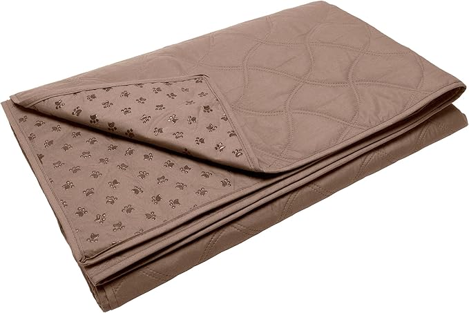 Furhaven Waterproof & Non-Slip King Size Mattress Cover Protector for Dogs & Cats, Washable, For Beds, Couches, & Car Seats - Quilted Twill Blanket Mattress Cover - Brownstone, Jumbo/King Size - Image 2