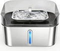 No Spill Dog Water Fountain Stainless Steel, Large 8L/2.1Gal Ultra Quiet | Pet Water Fountain for Cats Dogs Indoor, Automatic Dog Water Bowl Dispenser by SHARLOVY