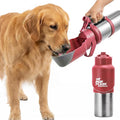 PupFlask Pro Portable Insulated Dog Water Bottle, Stainless Steel Bowl | 30 or 50 oz Leak-Proof Thermos Dispenser Keeps Water Cold 24+ Hours, Built-In Flip Cup for Walking, Hiking and Travel by TuffPupper