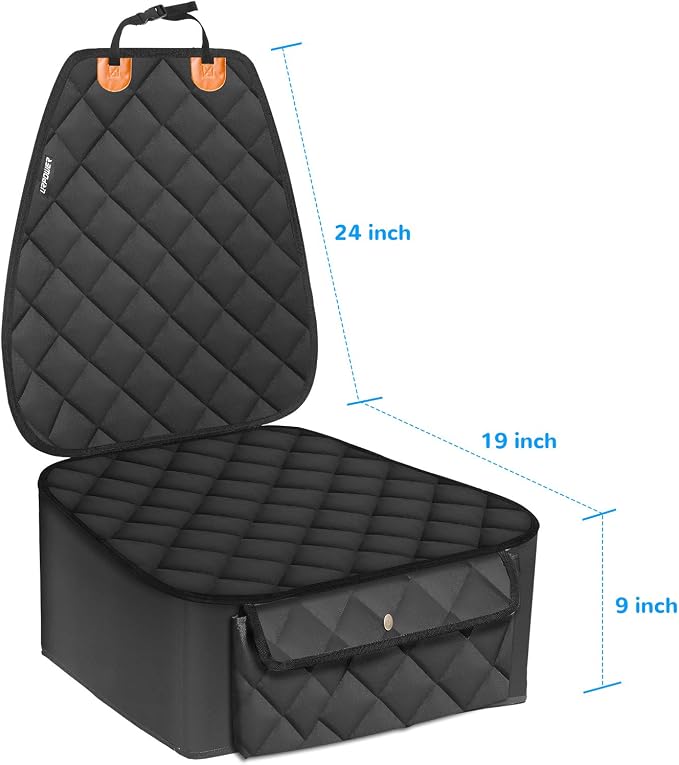 URPOWER Car Seat Protector, Waterproof Seat Cover for Dog & Child Car Seat | 600D Oxford, Elastic Skirt, Scratch Resistant, Non-Slip, Storage Pocket, Easy Install，Fits Cars, Trucks & SUVs - Image 6