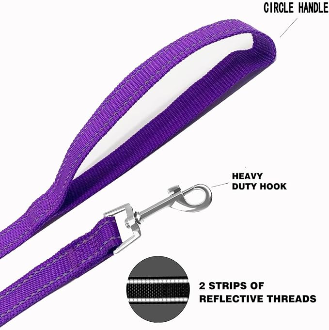 Nylon Training Dog Leash for Small Medium Dogs, 15ft 20ft 30ft 50ft 100ft Reflective Long Leash Dog/Puppy Lead for Obedience Recall Training, Camping - Image 4
