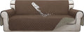 ISSUNTEX Double Protection 100% Waterproof Sofa Covers for Living Room, Reversible Couch Covers for 3 Cushion Couch Sofa, Furniture Protector Sofa Cover for Pets (X Large, Brown/Beige) by ISSUNTEX