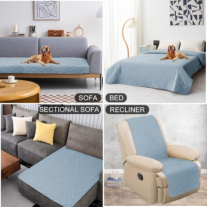 fuguitex Waterproof Dog Bed Cover Couch Cover for Pet Anti-Slip Cat Mat Pet Pad Blanket for Sofa Chair Recliner Bed Furniture Protrctor - Image 6