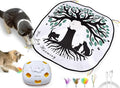 ORSDA Cat Toys for Indoor Cats 4 in 1 Interactive Automatic Cat Toys for Bored Indoor Adult Cats Kitten Toy Rechargeable 8 Hole Mice Whack-A-Mole, Hide and Seek, Moving Feather, 5PCS DIY Replacement by ORSDA