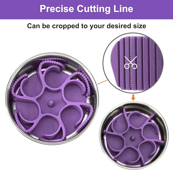 Dog Slow Feeder Bowls Silicone Spiral Pet Food Feeder Insert to Slow Eating | Durable Non-skid Compatible with Stainless Steel, Glass & Ceramic Slow Feeder Dog Bowls for Small Medium Large Breed Dogs - Image 3