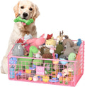 Kaiferty Indestructible Dog Toy basket, Large Toy Bin for Dogs,Pet Toy Bin Dog Metal Basket Organizer Storage for Toys Food Storage (Pink) by Kaiferty