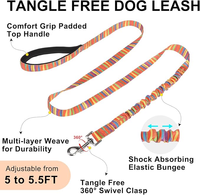 BEAUTYZOO Dog Harness Medium Sized and Leash Set, No Pull Step in Pet Vest | Adjustable Quick Fit No Choke Escape Proof, Breathable with Handle, Lightweight, Easy Control for Walking, Orange M - Image 5