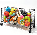 Indestructible X Large Dog Toy Basket with Wheels, Metal Dog Toys Holder for Cats, Heavy-Duty Storage Bin for Chew Toys & Blankets Pet Food Storage Box Organization, Chew-Proof Toy Organizer for Puppy by Unknown