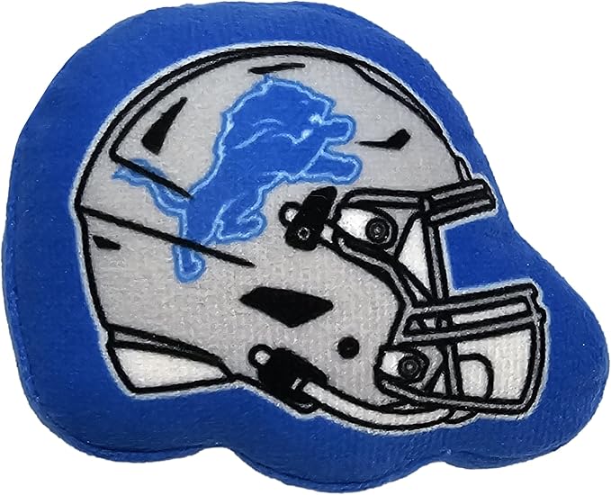 Best Plush CAT Toy - NFL Detroit Lions Complete Set of 3 piece Cat Toys Filled with Fresh Catnip. Includes: 1 Helmet Cat Toy, 1 Football Cat Toy with Feathers & 1 Beer Bottle. Beautiful Team Logos - Image 2