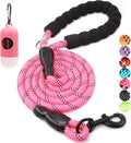 2/4/5/6 FT Dog Leash with Comfortable Padded Handle and Highly Reflective Threads for Small Medium and Large Dogs (6FT-1/2'', Pink) by BAAPET