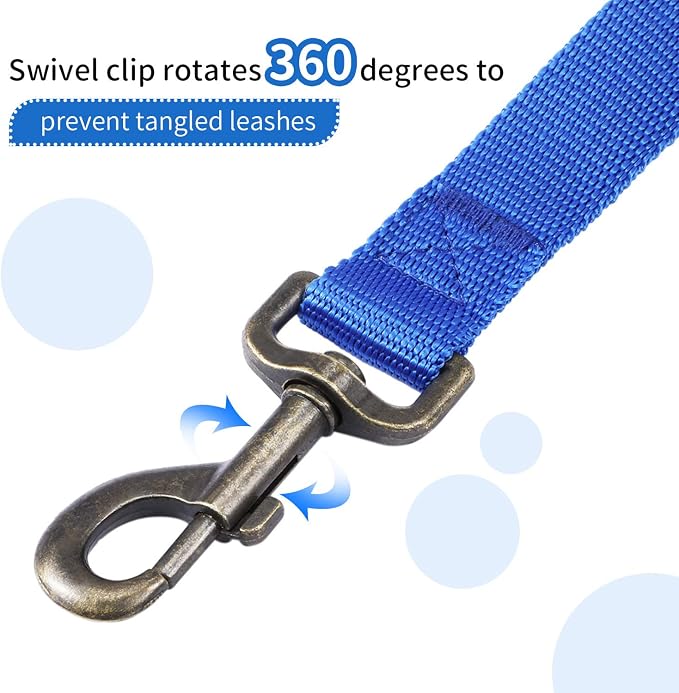 HIKISS Long Dog Leash Obedience Recall Training Agility Lead with Thickening Material for Large Dog - 15ft 20ft 30ft 50ft 100ft Training Leash(Blue 100ft) - Image 4